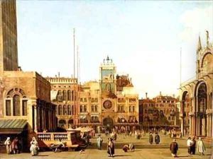 The Piazza di San Marco, Venice by (Giovanni Antonio Canal) Canaletto