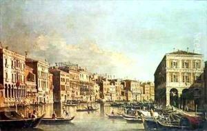 The Grand Canal, Venice by (Giovanni Antonio Canal) Canaletto
