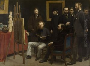 An Atelier in the Batignolles 1870 by Ignace Henri Jean Fantin-Latour