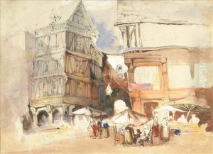 A Northern Frenchmarket Town by Samuel Prout