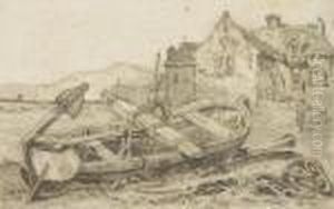 Boat On A Beach by Samuel Prout