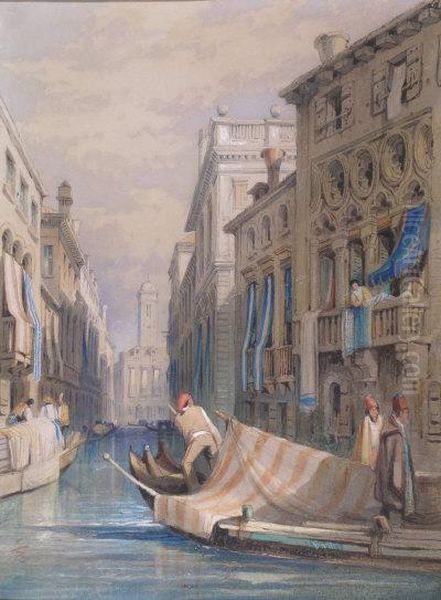 A Venetien Canal Scene - view 1