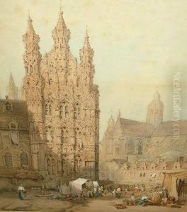 View Of The Market In Leuven, Belgium View Of The Market In Leuven, Belgium