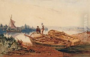 Old Boats, Devon by Samuel Prout