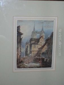 Continental Street Scene by Samuel Prout
