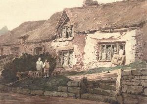 Old Cottages, Devonshire by Samuel Prout