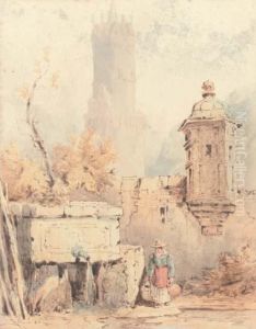 The Church Tower by Samuel Prout