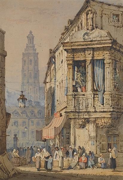 A Continental Street Scene - view 1