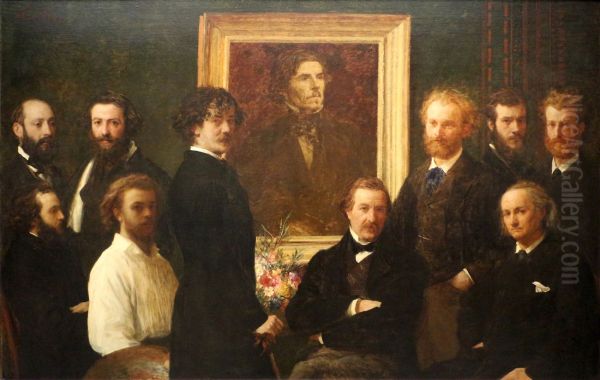 Homage to Delacroix 1864 by Ignace Henri Jean Fantin-Latour