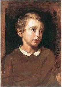 Portrait Of Thomas Knyvett Richmond, The Artist's Son, When A Boy by George Richmond