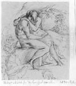 A Study For 'the Eve Of Separation' by George Richmond