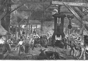 Forge of the Derosne and Cail Company by Etienne Carjat