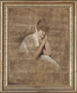 Portrait Of A Lady, Possibly Lady Emma Hamilton by George Romney
