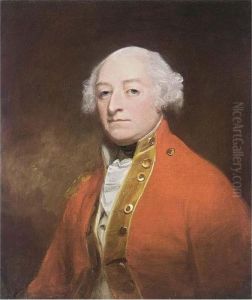 A Portrait Of Colonel Batheston,
 Half-length, Wearing A Red Overcoat With A White Chemise