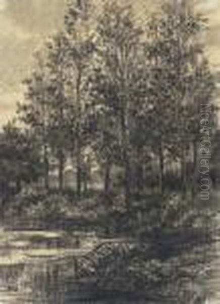 Pont Sur Une Riviere, Um 1865. - view 1