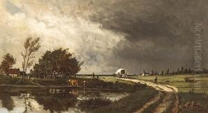 A Passing Storm by Theodore Rousseau
