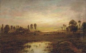 Coucher Du Soleil Dans Un Champ