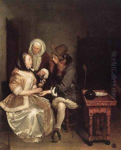 The Glass of Lemonade 1655-60 by Gerard Ter Borch