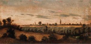 Evening Landscape by Theodore Rousseau