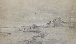 Le Marais Dans Le Poitou by Theodore Rousseau