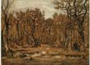 La Mare Aux Fees En Foret De Fontainebleau by Theodore Rousseau