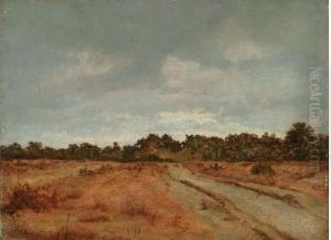 Chemin A Ornieres Dans La Lande De Barbizon by Theodore Rousseau