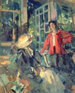 At the Window, 1919 by Konstantin Alexeievitch Korovin