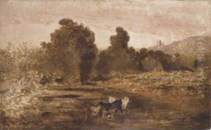 Vaches S'abreuvant by Theodore Rousseau