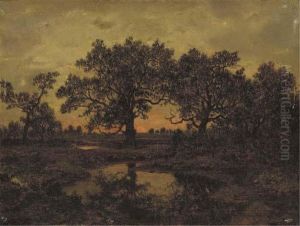 Coucher De Soleil by Theodore Rousseau