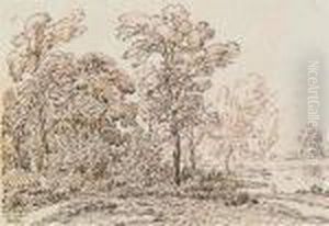 Paysage De Riviere by Theodore Rousseau