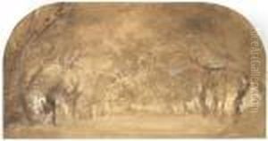 L'allee De Chataigniers by Theodore Rousseau