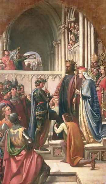 Edward III Conferring the Order of the Garter of Edward the Black Prince, 1847 - view 1