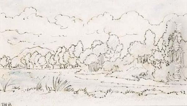 A Wooded River Landscape - view 1