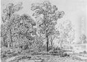 Paysage Aux Arbres by Theodore Rousseau