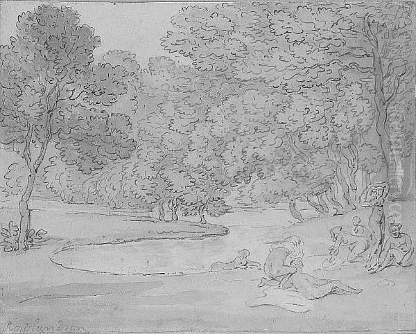 Nymphs Bathing - view 1