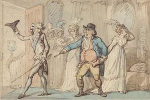 Lord Tellaman Being Rudely Dismissed By Squire Western by Thomas Rowlandson