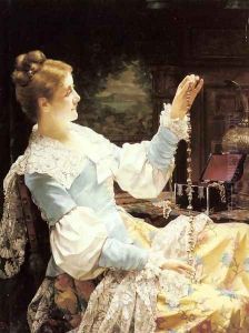Admiring her Jewels by Jan Frederik Pieter Portielje