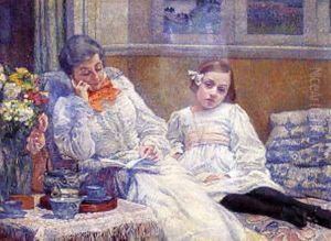 His wife Maria and daughter Elisabeth