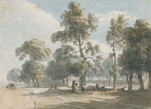 View Of The Powder Magazine In Hyde Park by Paul Sandby