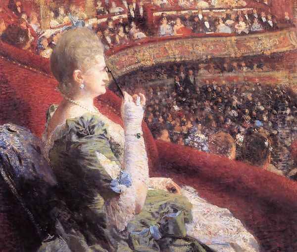 Madame Edmond Picard in Her Box at Theatre de la Monnaie - view 1