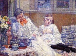 Madame Theo van Rysselberghe and Her Daughter by Theo van Rysselberghe
