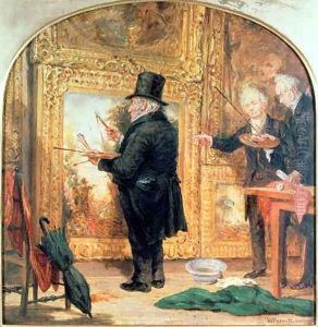 J. M. W.Turner 1775-1851 at the Royal Academy, Varnishing Day by William Parrott