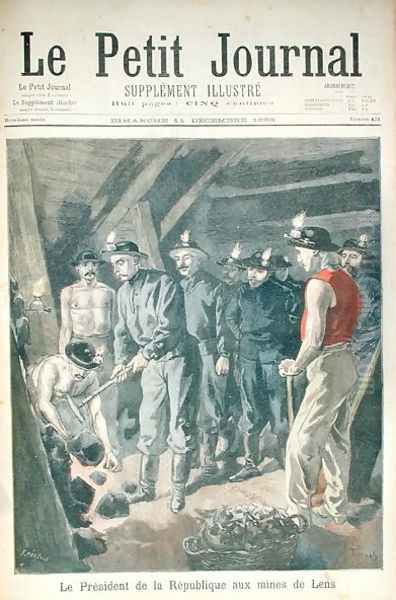 Felix Faure 1841-99 President of the Republic, in the Mines at Lens, from Le Petit Journal, 11th december 1898 - view 1