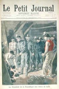 Felix Faure 1841-99 President of the Republic, in the Mines at Lens, from Le Petit Journal, 11th december 1898 by Oswaldo Tofani