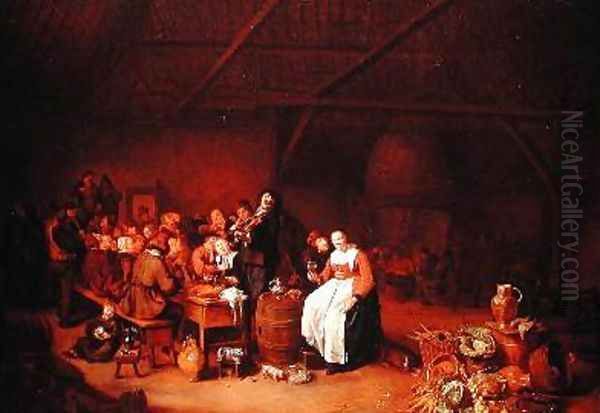Peasants feasting in a Country Inn - view 1