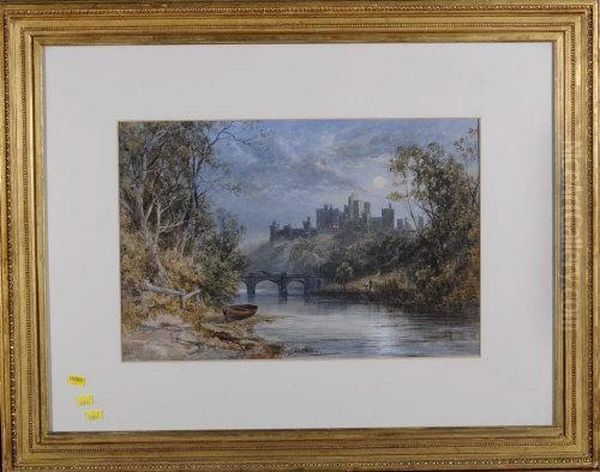 Alnwick Castle By Moonlight by James Burrell-Smith