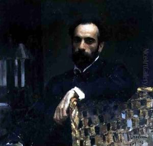 Portrait of the artist Isaak Ilyich Levitan (1860-1900), 1893 by Valentin Aleksandrovich Serov