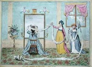 A Lady putting on her Cap