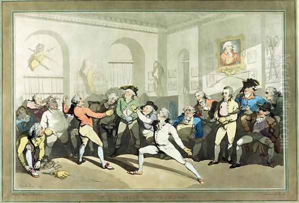 Mr H Angelos Fencing Academy, engraved by Charles Rosenberg, 1791 - view 1
