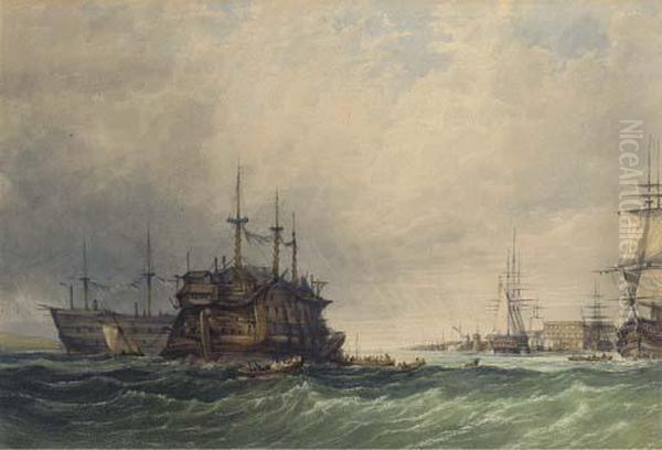 Hulks Lying In The Medway - view 1